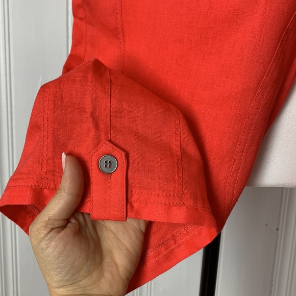 ☀️ New with tags ECRU salmon coloured linen capri - Picture 7 of 8